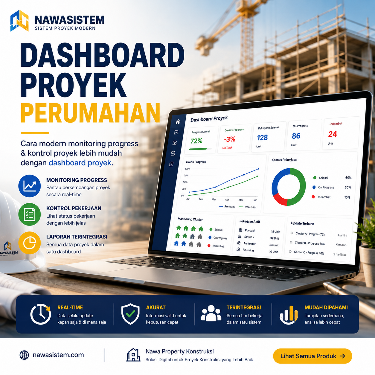 Dashboard Proyek Perumahan: Cara Modern Monitoring Progress &amp; Kontrol Proyek