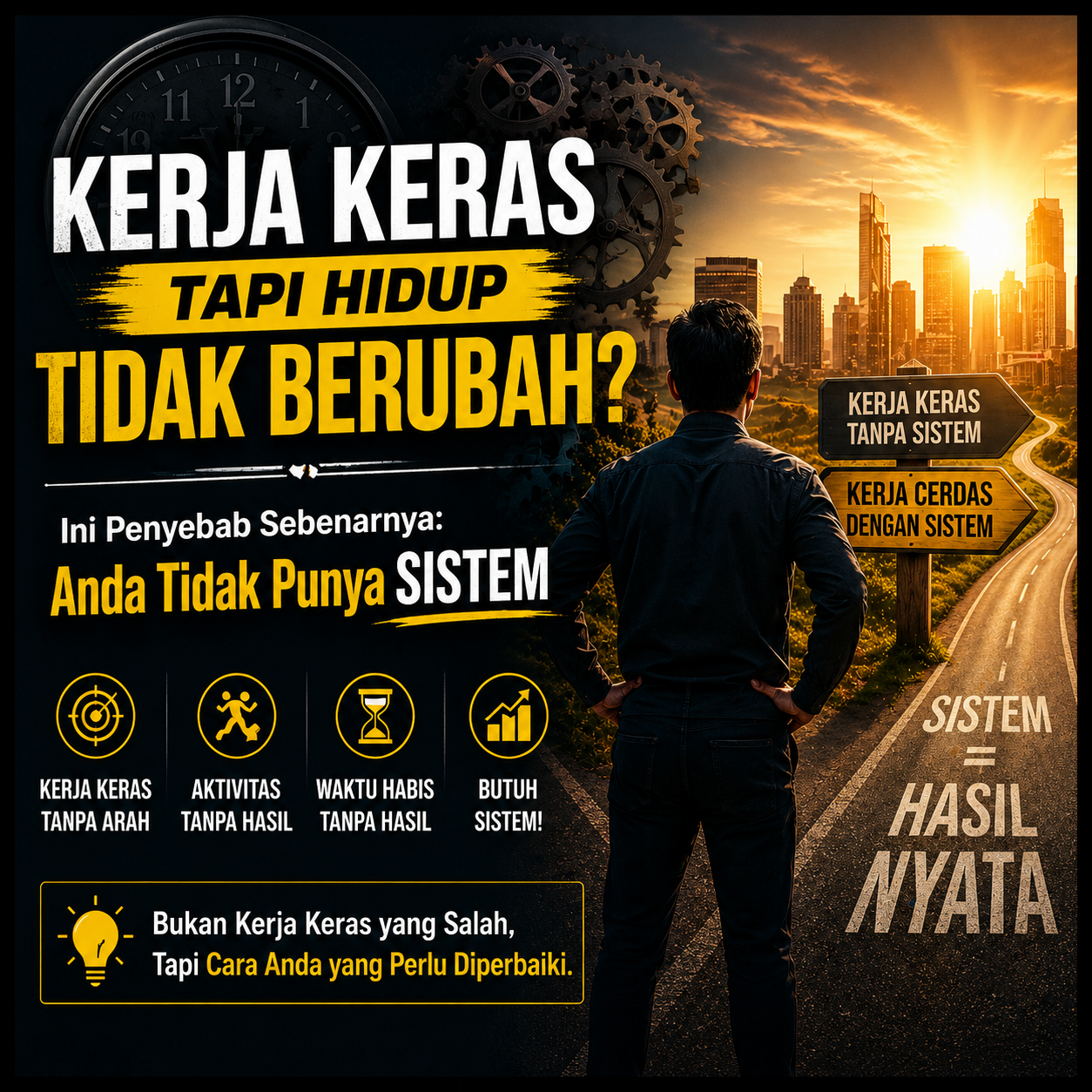 Kerja Keras Tapi Hidup Tidak Berubah? Mungkin Anda Tidak Punya Sistem