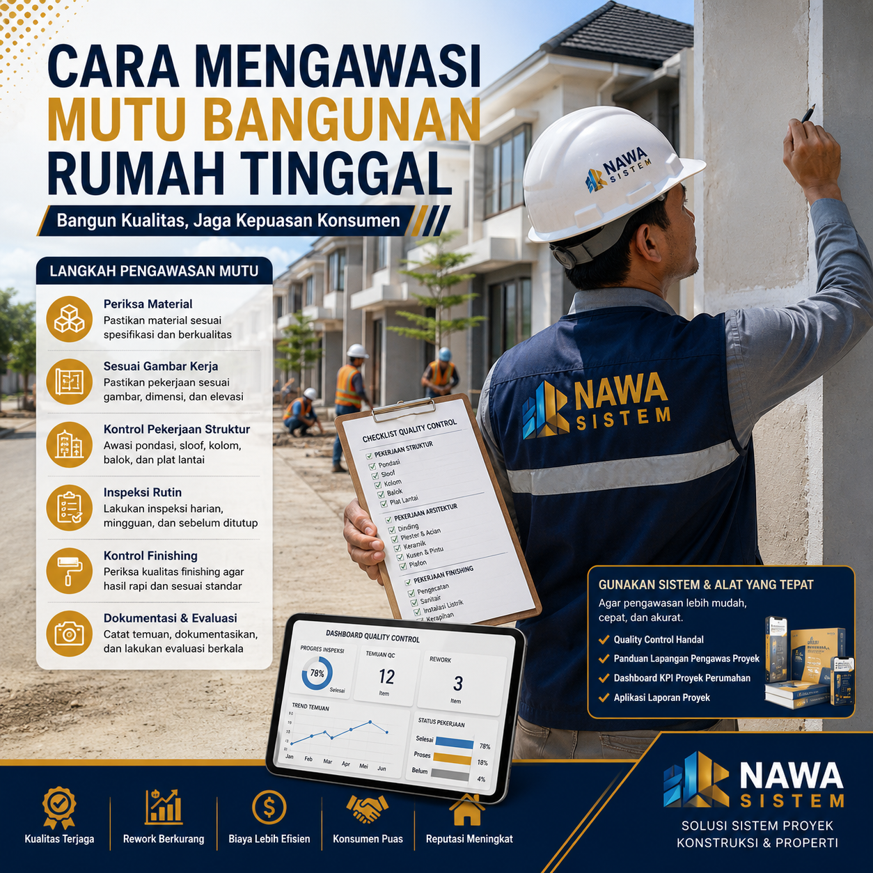 Cara Mengawasi Mutu Bangunan Rumah Tinggal agar Hasil Sesuai Standar