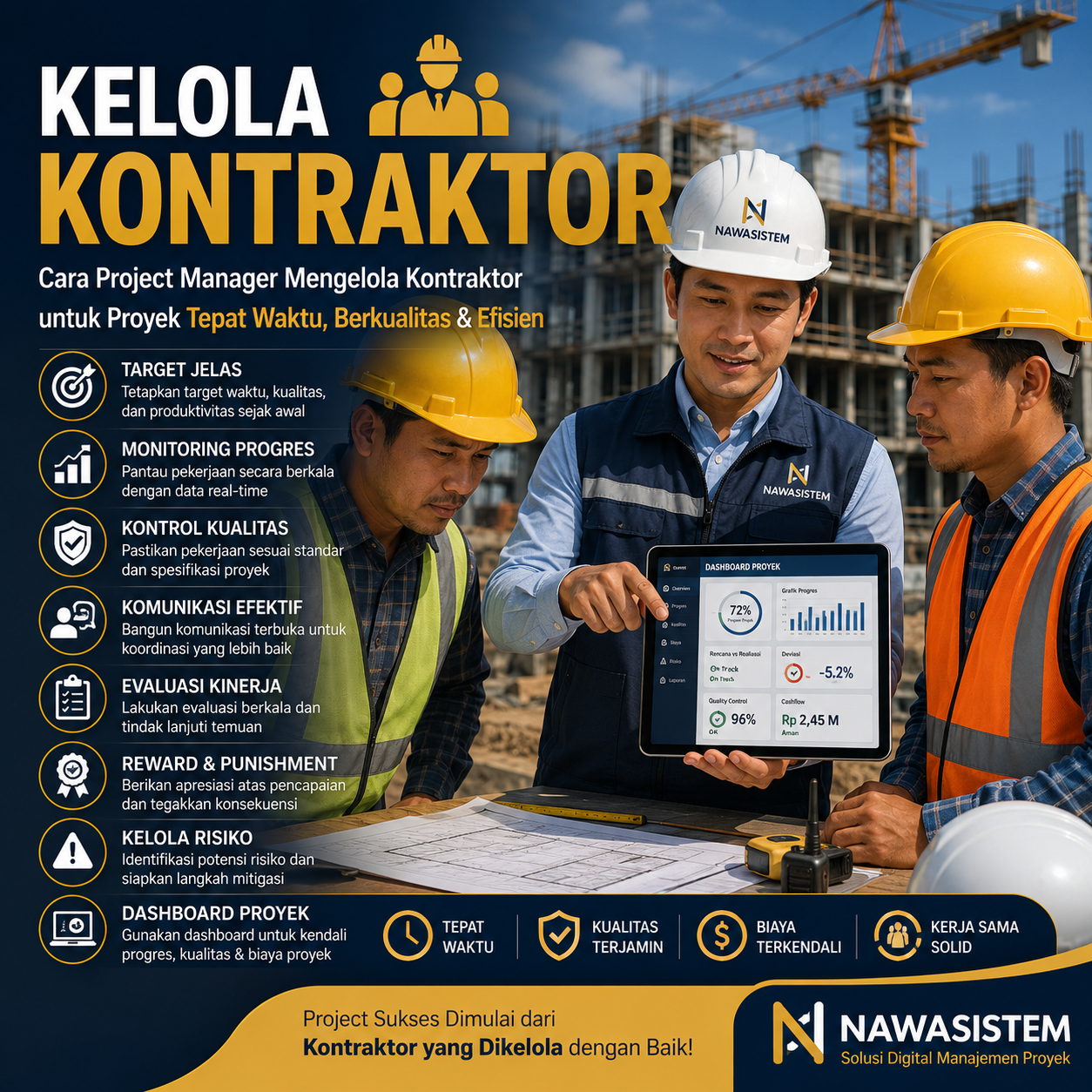 Cara Project Manager Mengelola Kontraktor: Strategi Efektif agar Proyek Tepat Waktu dan Berkualitas