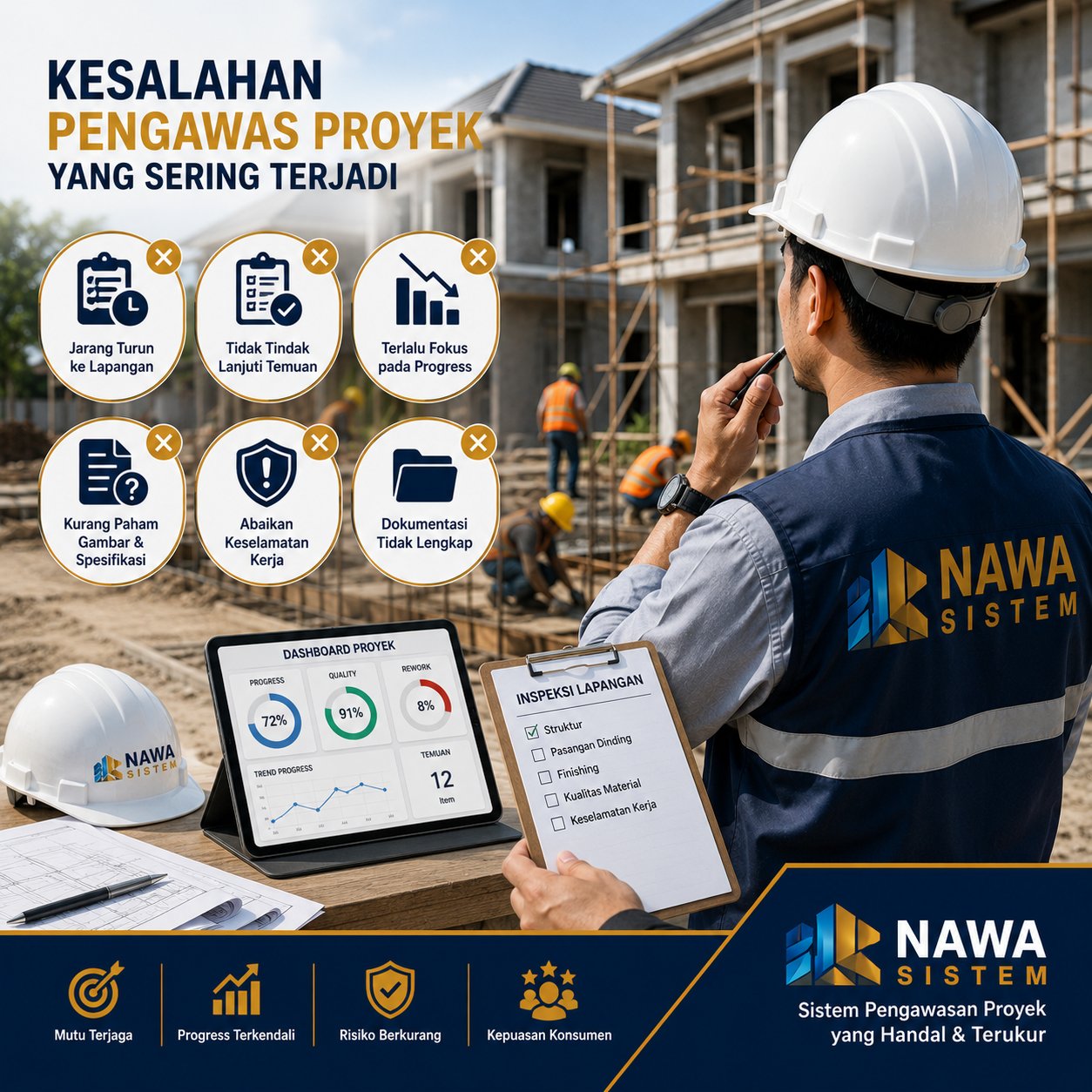 Kesalahan Pengawas Proyek yang Sering Terjadi dan Cara Menghindarinya