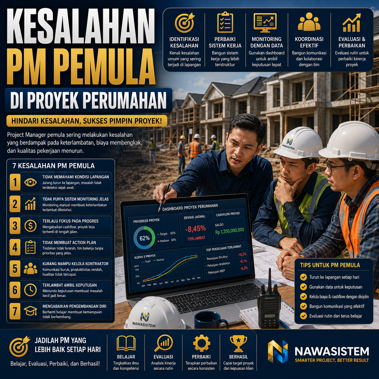 Kesalahan Project Manager Pemula di Proyek Perumahan yang Harus Dihindari