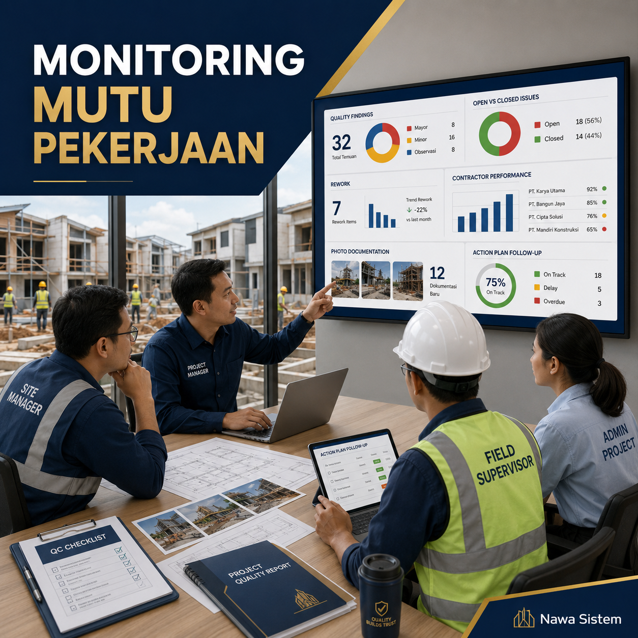 Monitoring Mutu Pekerjaan Konstruksi agar Hasil Lebih Terkontrol
