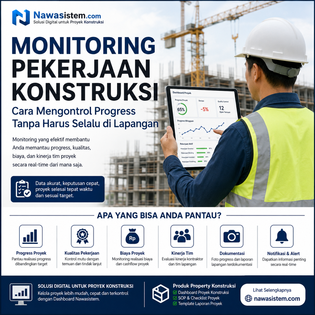 Monitoring Pekerjaan Konstruksi: Cara Mengontrol Progress Tanpa Harus Selalu di Lapangan
