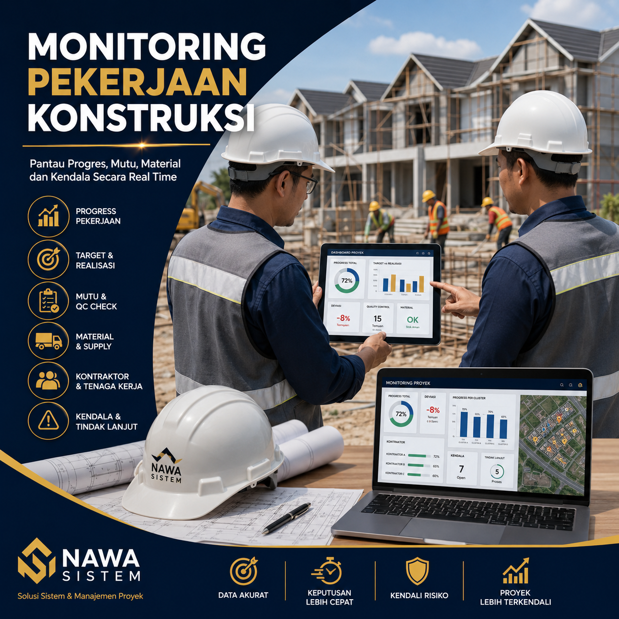 Monitoring Pekerjaan Konstruksi agar Proyek Lebih Terkendali