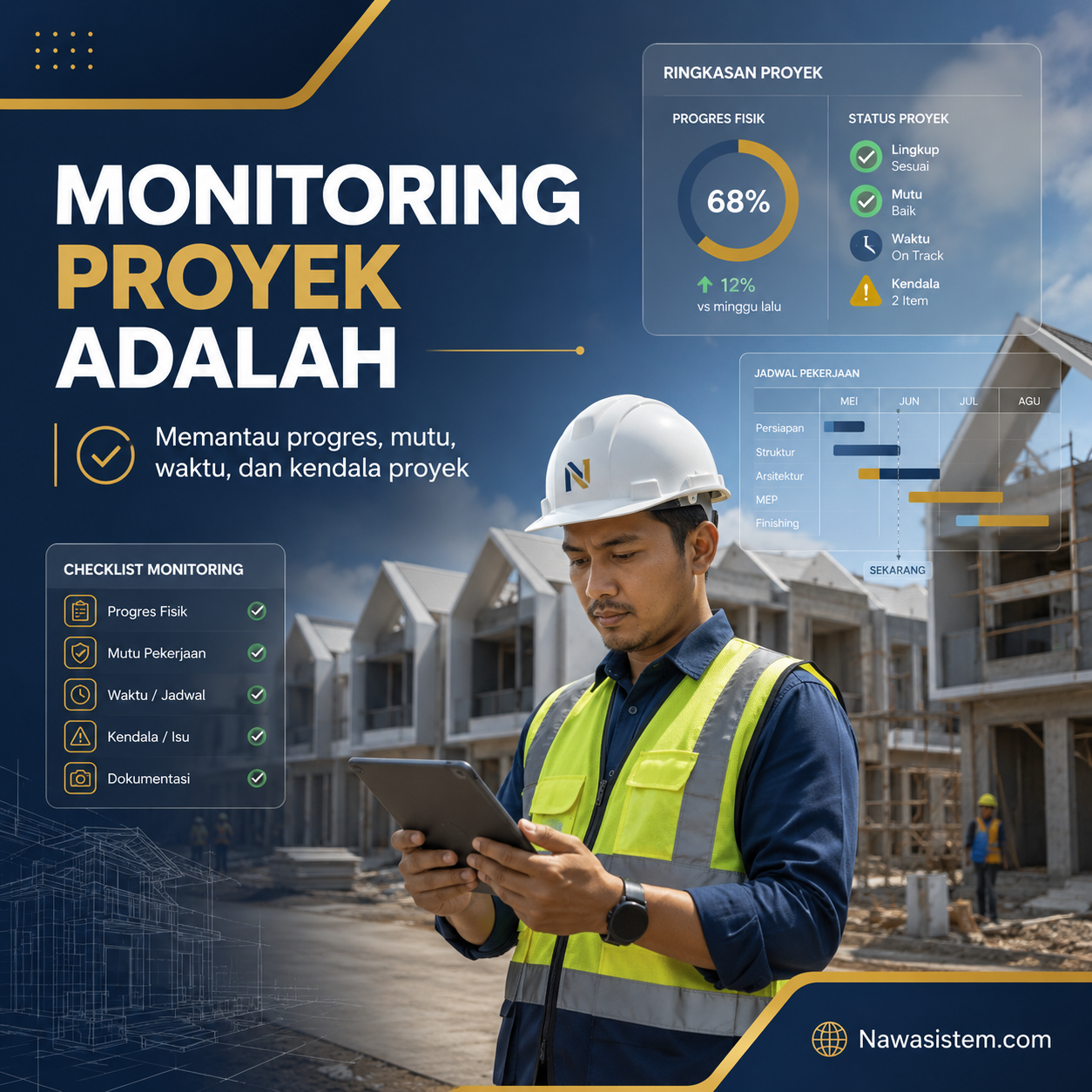 Monitoring Proyek Adalah: Pengertian, Fungsi, dan Cara Mengontrol Proyek agar Tidak Terlambat