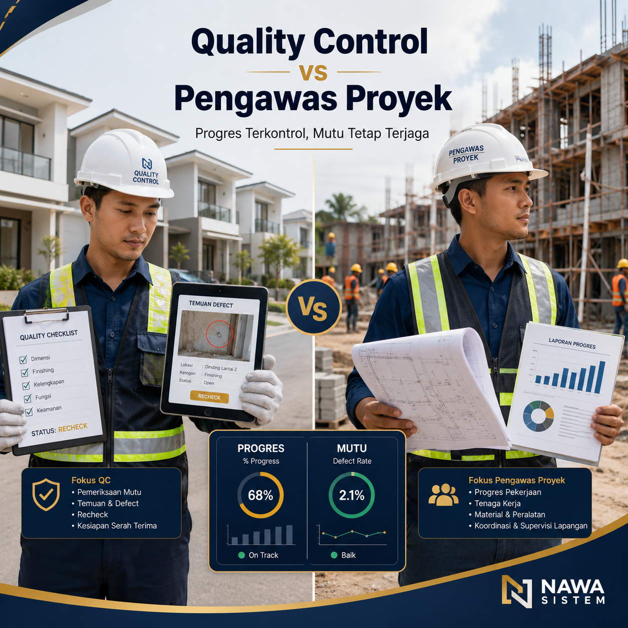 Quality Control vs Pengawas Proyek: Apa Bedanya dalam Proyek Perumahan?