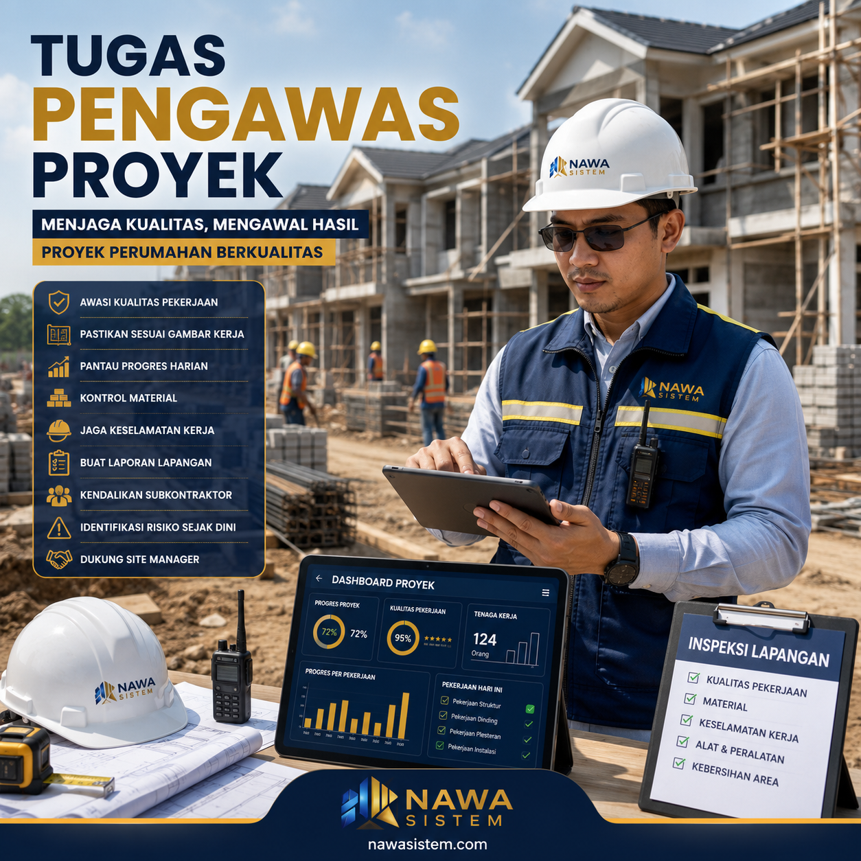 Tugas Pengawas Proyek Perumahan yang Wajib Dipahami